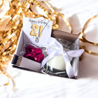 Small 21st Birthday Gold Balloon Hamper | Candle, Necklace, Chocolates