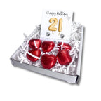 21st Birthday Cubic Zirconia Earrings & Gold Balloons Mini Hamper