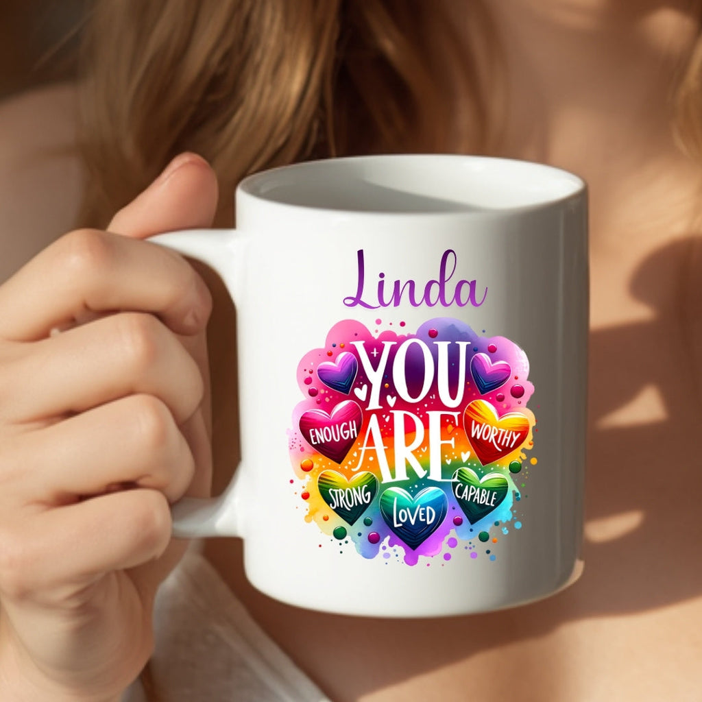 Personalised You Are Enough Affirmation Mug Gift | Ceramics | Inspired Creative Gifts