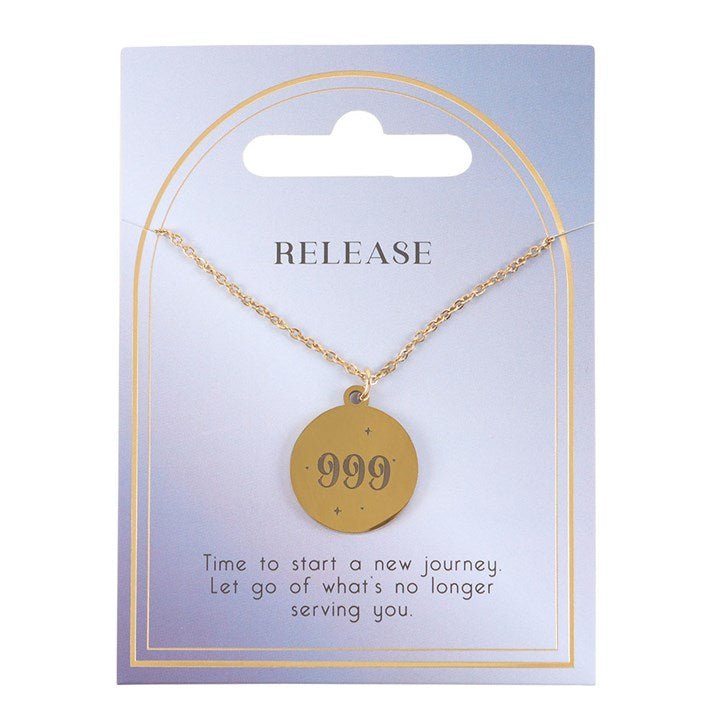 999 Angel Number Release Necklace | Inspired Creative Gifts | UK Supplier