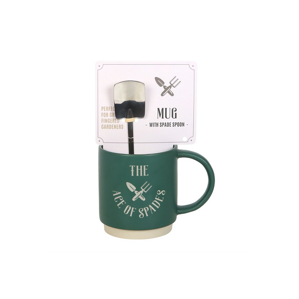 Ace of Spades Mug with Spade Spoon for Father's Day