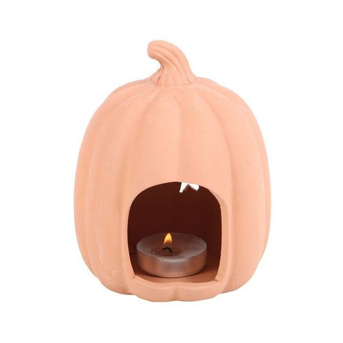 9cm Terracotta Pumpkin Tealight Holder | Inspired Creative Gifts | UK Supplier