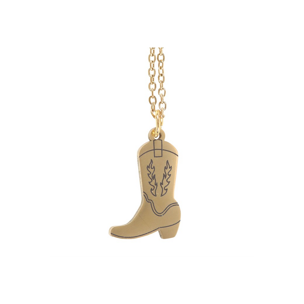 Cowboy Boot Necklace on Greeting Card | Woman's Necklace | Inspired Creative Gifts