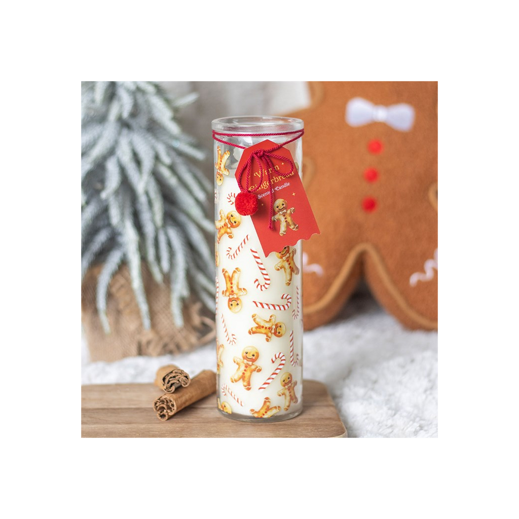 Candy Cane Warm Gingerbread Tube Candle | Candles