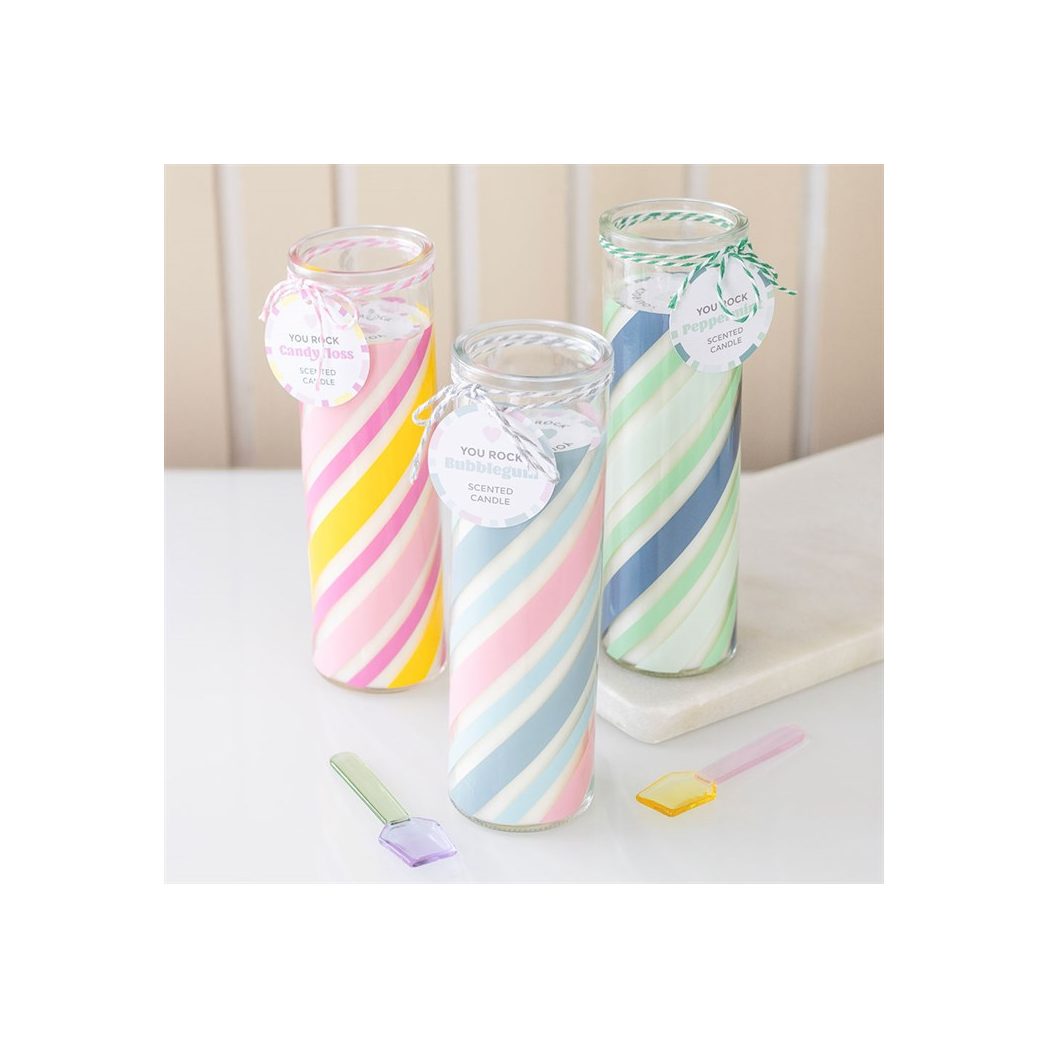 Candy Stripe Peppermint Tube Candle