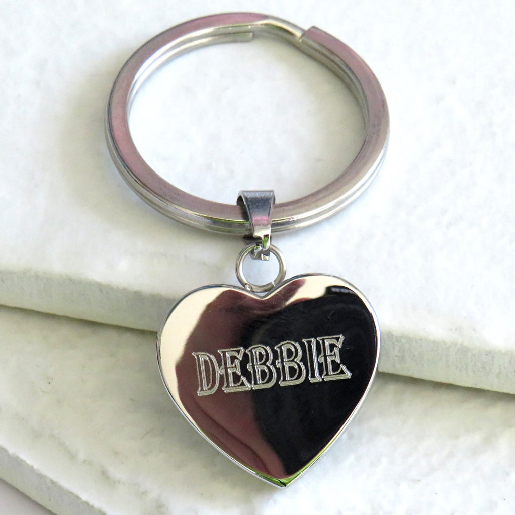 Algerian Heart Keyring with Name