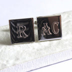 Personalised Algerian Square Cufflinks - Initials | Personalised Cufflinks | Inspired Creative Gifts