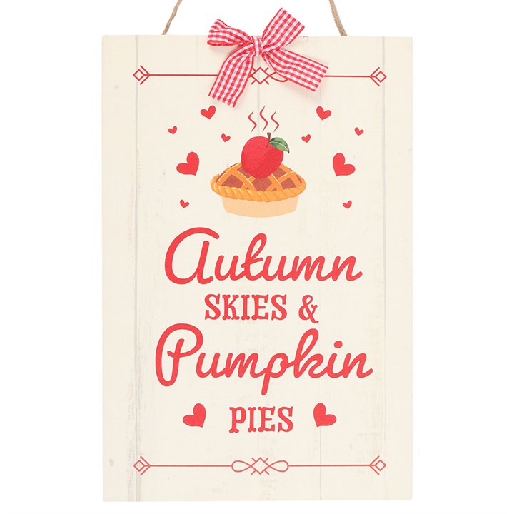 Autumn Skies & Pumpkin Pies Hanging Sign - Sign - Inspired Creative Gifts