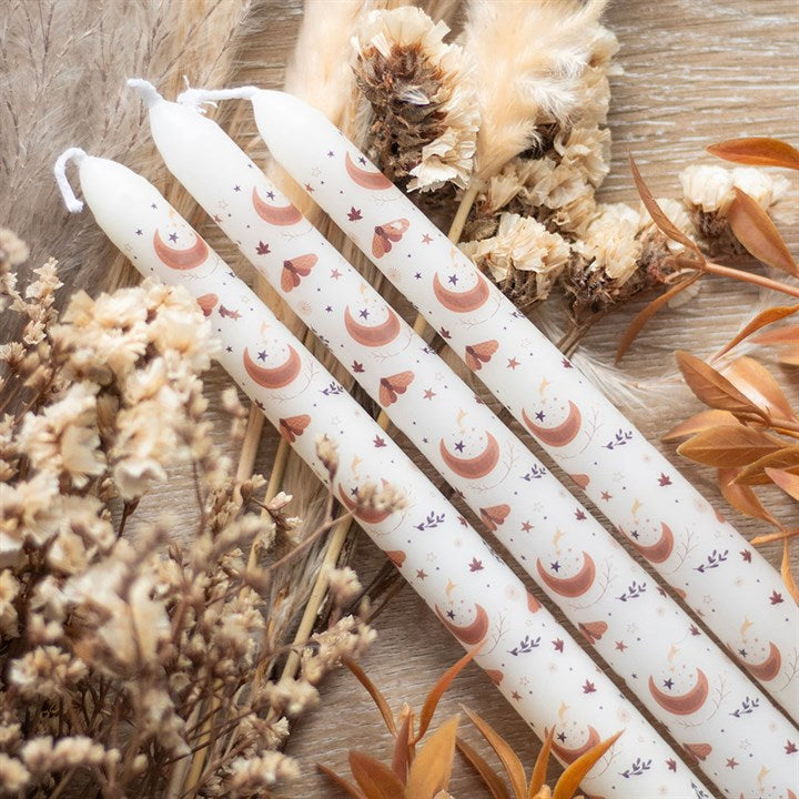 Set of 3 Harvest Moon Taper Candles - Candles - Inspired Creative Gifts