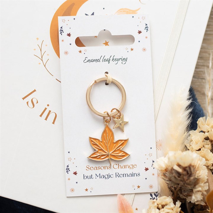 Autumn Magic Leaf Keyring - Keyrings - Inspired Creative Gifts