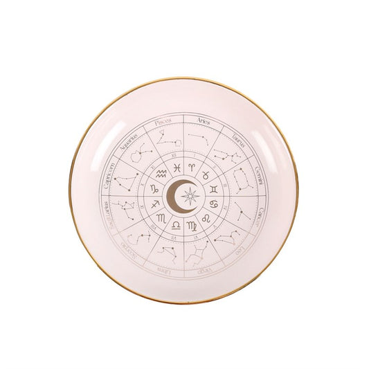 Off White Astrology Wheel Trinket Dish - Inspired Creative Gifts