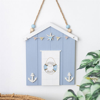 Blue Life Ring Beach Hut Hanging Decoration - Inspired Creative Gifts
