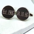 Personalised Batang Round Cufflinks