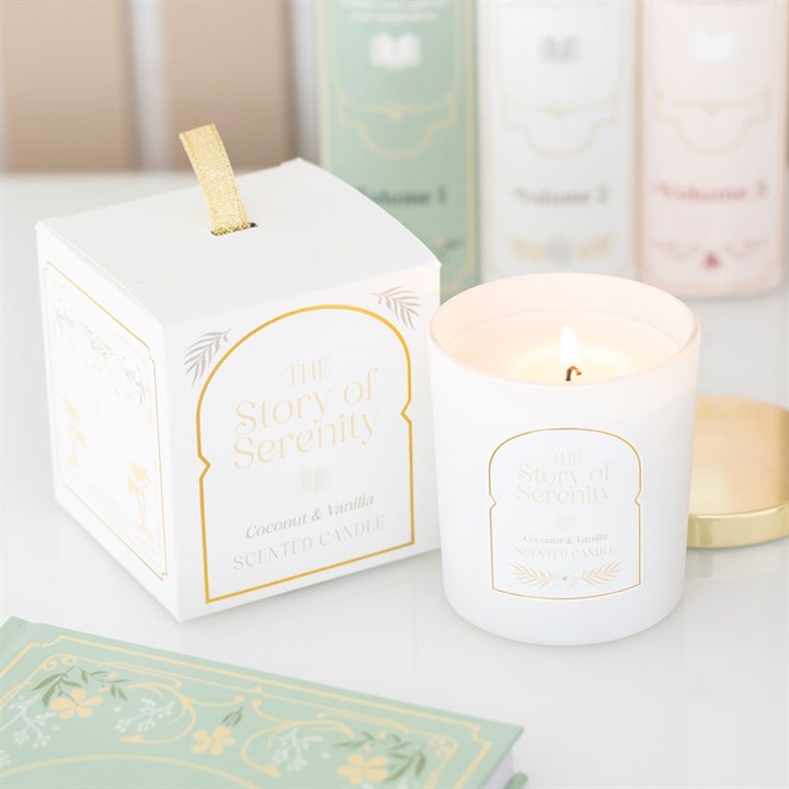 The Story of Serenity Coconut & Vanilla Candle - Candles - Inspired Creative Gifts