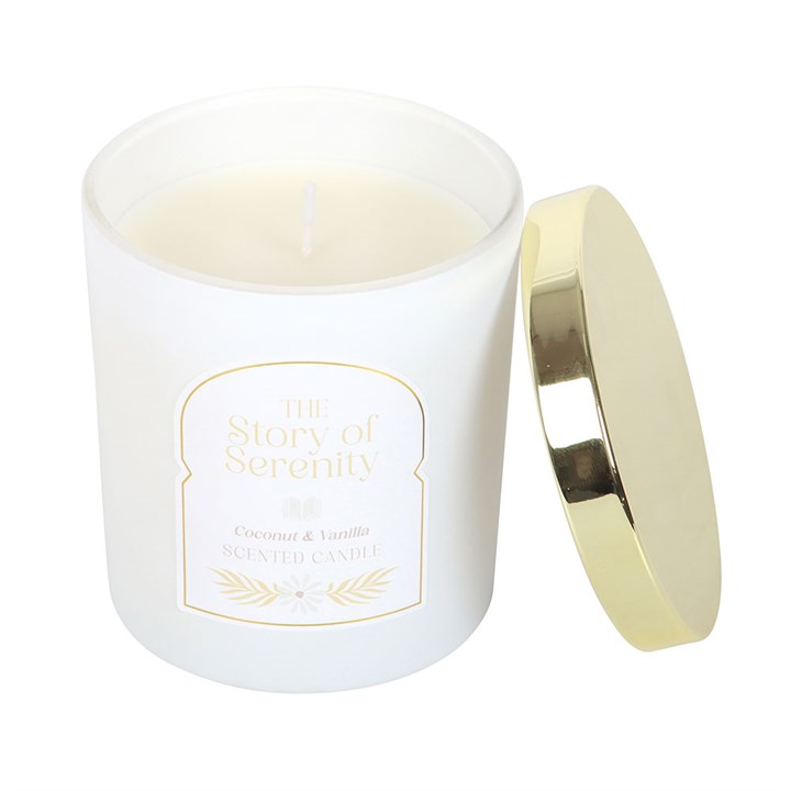 The Story of Serenity Coconut & Vanilla Candle - Candles - Inspired Creative Gifts