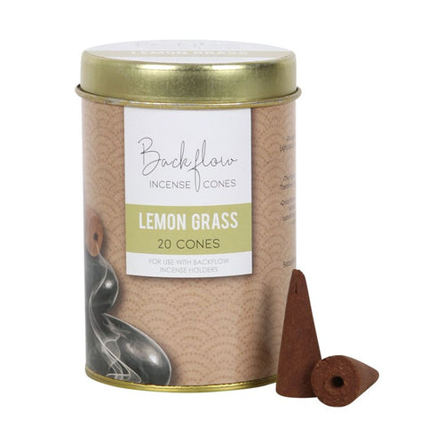 6 Tins of Elements Lemon Grass Jumbo Backflow Cones | Backflow Burners & Cones | Inspired Creative Gifts