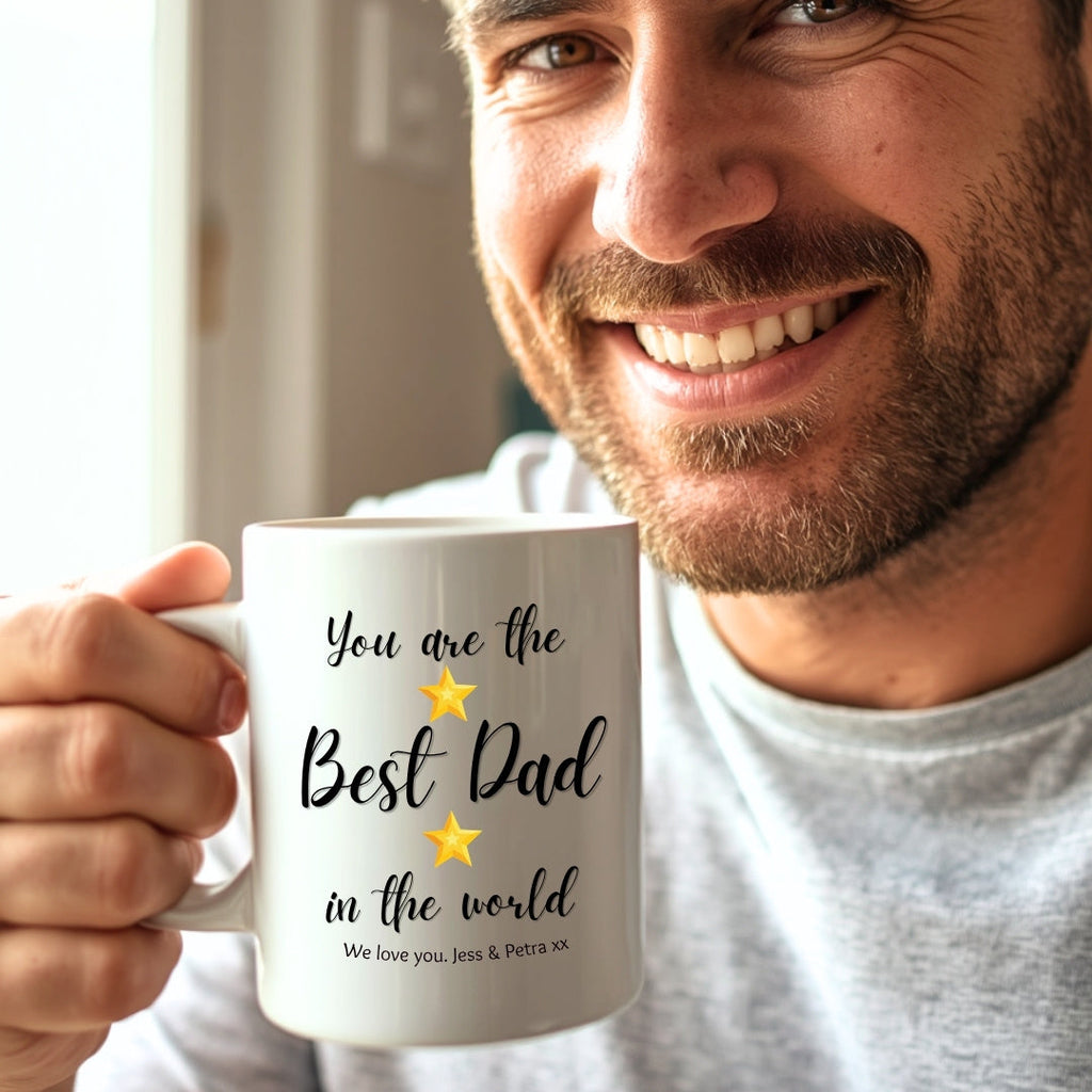 Personalised Best Dad Stars Mug | Father's Day Gift