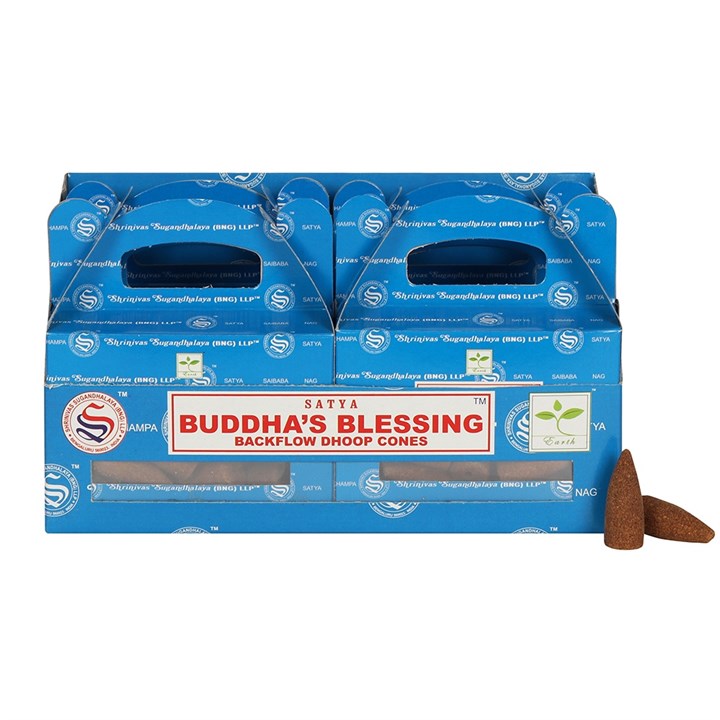 Set of 6 Packets of Buddha's Blessing Backflow Dhoop Cones by Satya - Inspired Creative Gifts