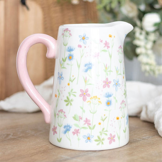 Floral Print Ceramic Flower Jug - Inspired Creative Gifts