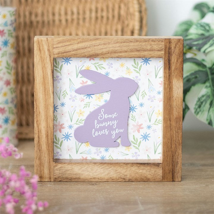 Some Bunny Loves You Wooden Frame Sign - Wall Art - Inspired Creative Gifts