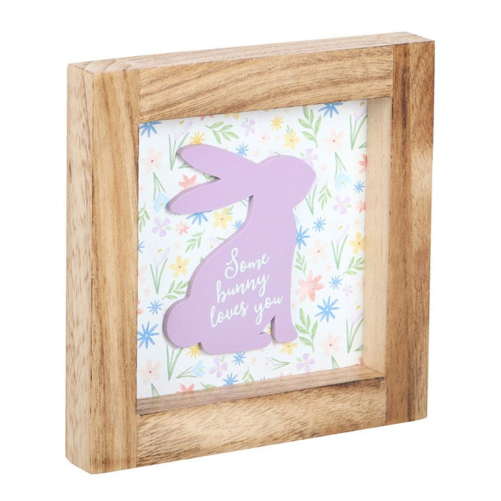 Some Bunny Loves You Wooden Frame Sign - Wall Art - Inspired Creative Gifts