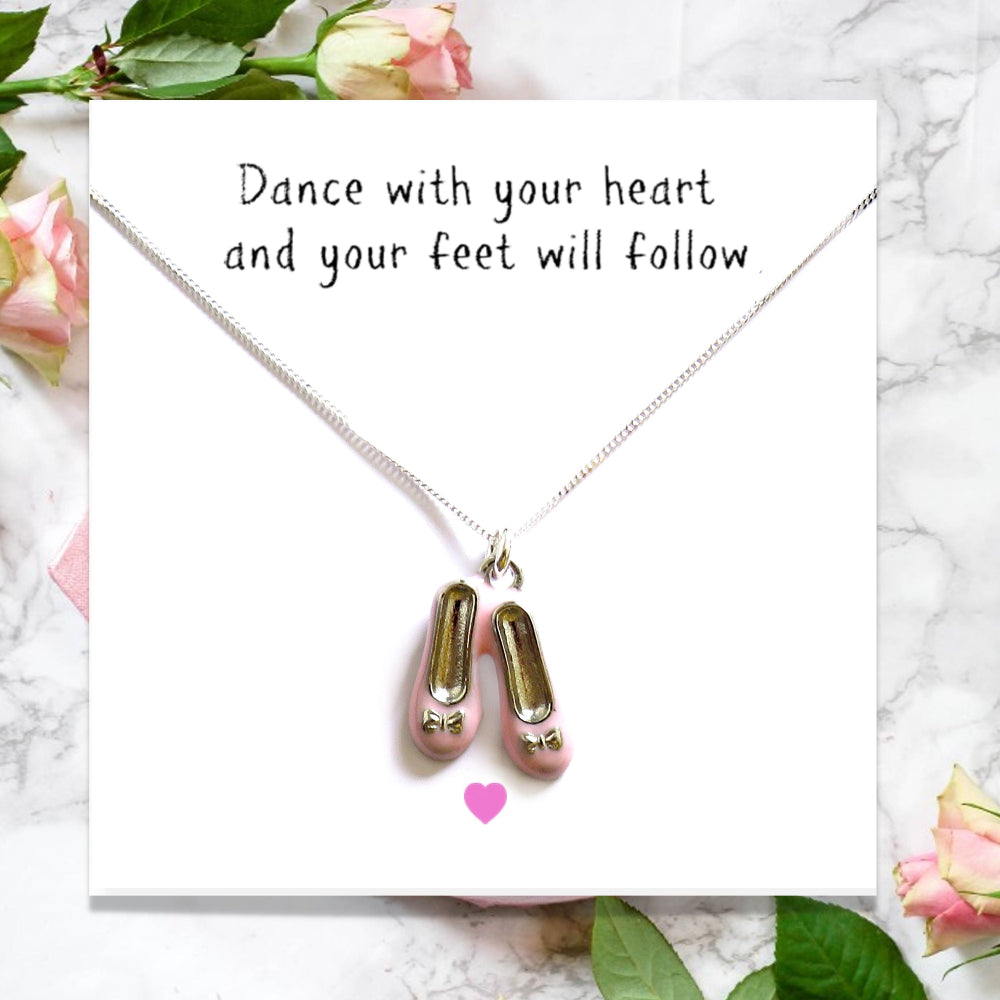 Ballet Shoes Necklace & Gift Card