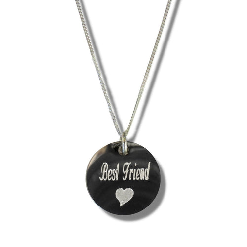 Best Friend Disc Necklace & Heart Symbol | Woman's Necklace | Inspired Creative Gifts
