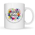 Personalised Colourful Best Teacher Mug Gift