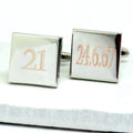 Personalised Castellar Square Cufflinks - Birthday