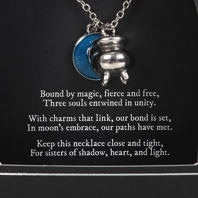 Set of 3 Coven Sisters Cauldron Charm Necklaces - Necklace - Inspired Creative Gifts