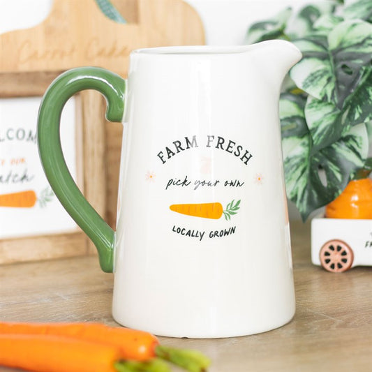 Farm Fresh Carrot Patch Ceramic Flower Jug - Inspired Creative Gifts