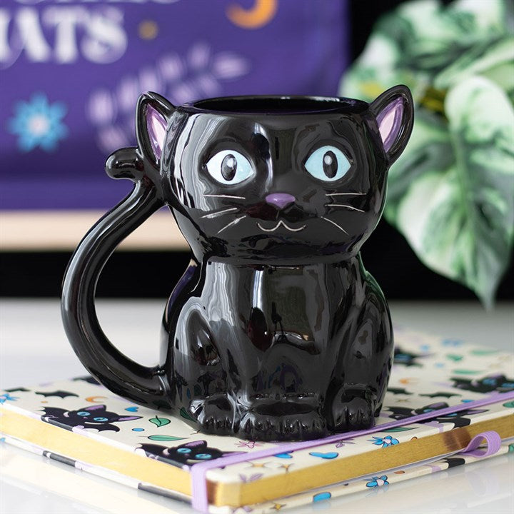 Cute and Creepy Black Cat Mug - Mugs - Inspired Creative Gifts