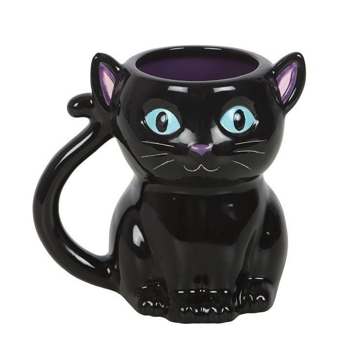 Cute and Creepy Black Cat Mug - Mugs - Inspired Creative Gifts