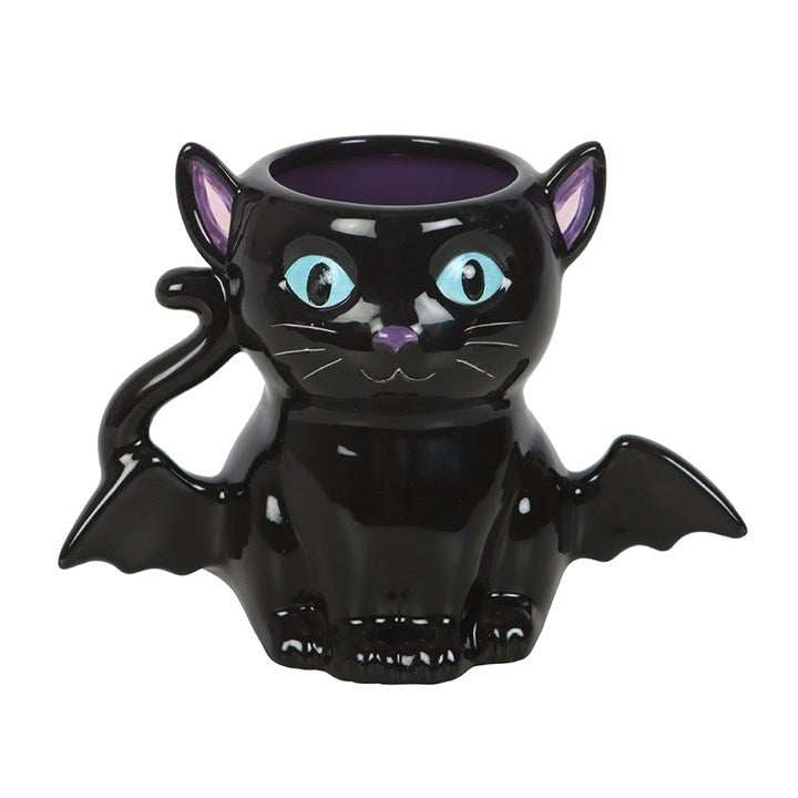 Cute and Creepy Bat Cat Mug - Mugs - Inspired Creative Gifts
