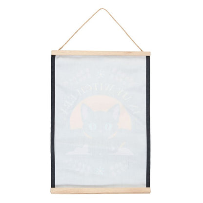 In My Witch Era Bat Cat Fabric Wall Hanging - Inspired Creative Gifts