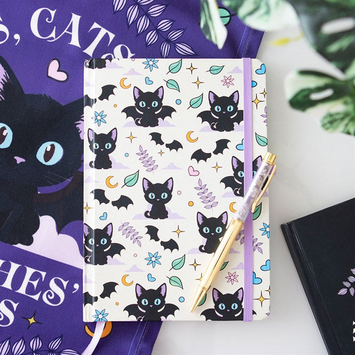 Cute and Creepy Print A5 Notebook with Amethyst Pen - Stationary - Inspired Creative Gifts