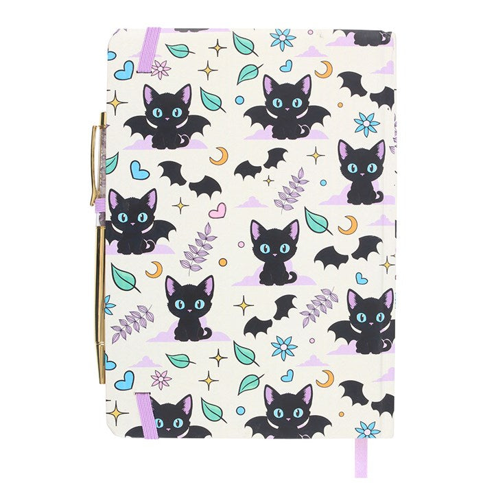 Cute and Creepy Print A5 Notebook with Amethyst Pen - Stationary - Inspired Creative Gifts