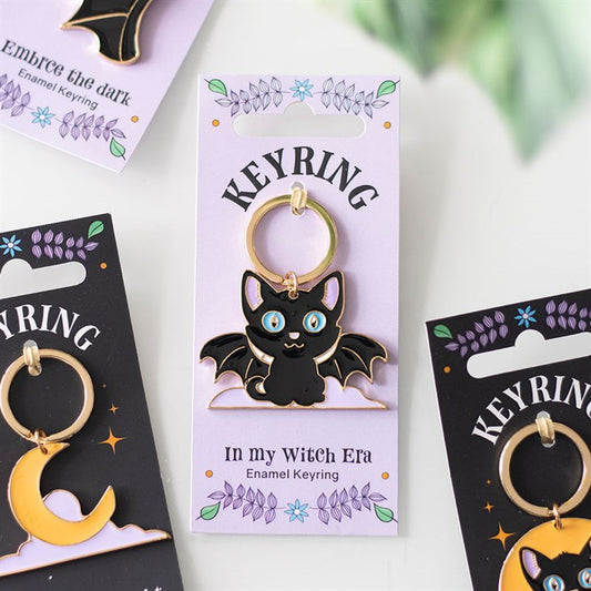 In My Witch Era Cat Enamel Keyring