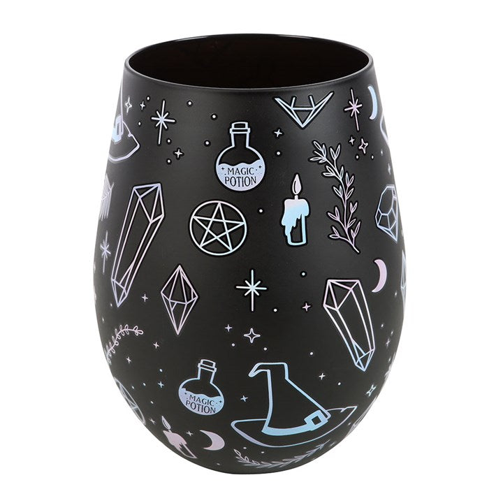 Crystal Witch Print Stemless Glass - Glasses & Barware - Inspired Creative Gifts