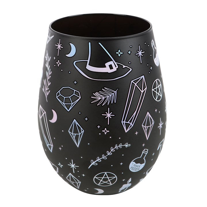 Crystal Witch Print Stemless Glass - Glasses & Barware - Inspired Creative Gifts