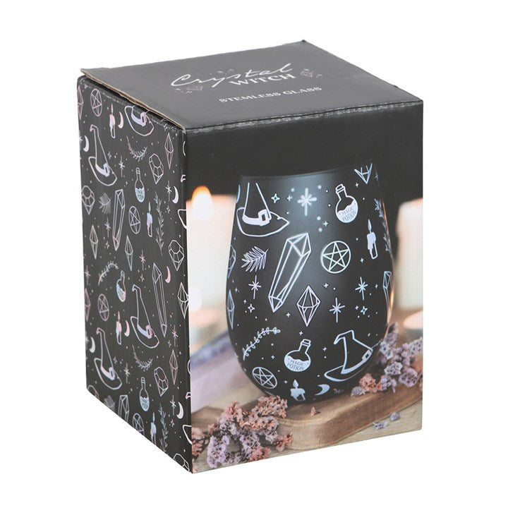 Crystal Witch Print Stemless Glass - Glasses & Barware - Inspired Creative Gifts