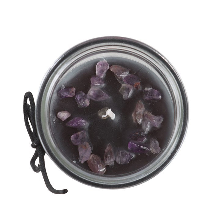 Crystal Witch Jasmine Tube Candle with Amethyst Chips - Candles - Inspired Creative Gifts