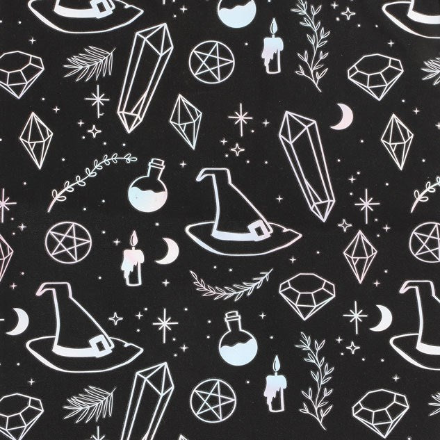 Crystal Witch Print Polycotton Tote Bag - Bags & Purses - Inspired Creative Gifts