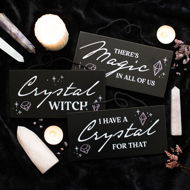 Crystal Witch Hanging Sign - Sign - Inspired Creative Gifts