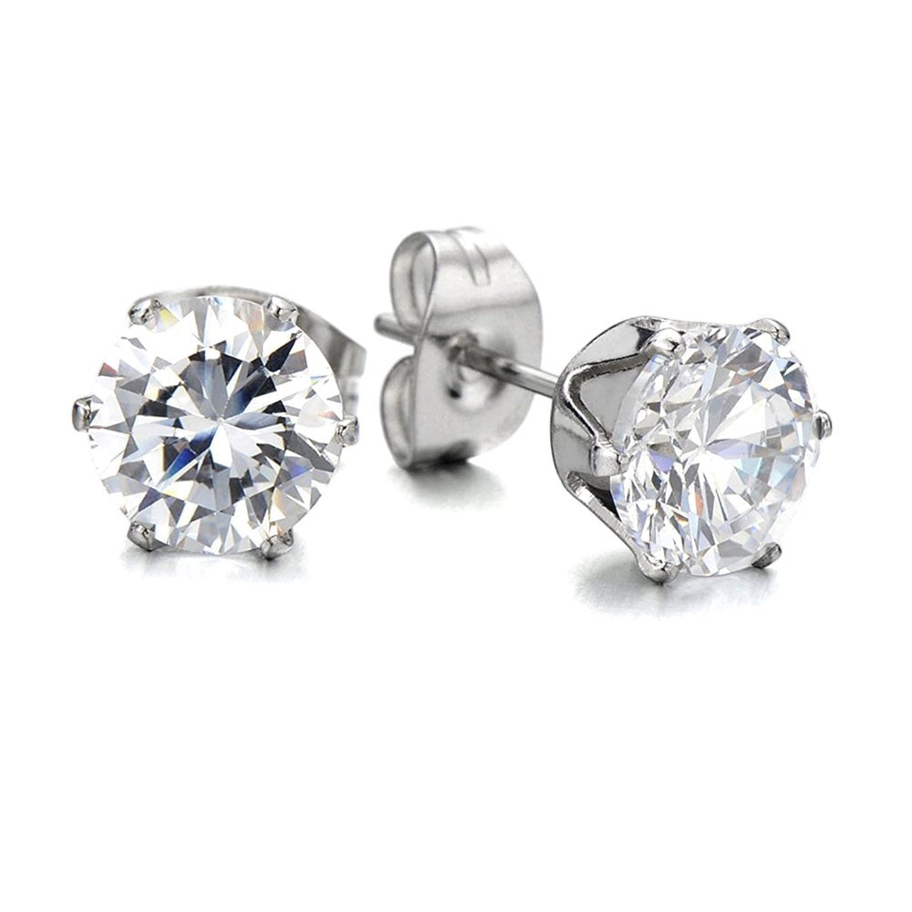 50th Birthday Cubic Zirconia Stud Earrings & Gold Balloons Mini Gift Hamper