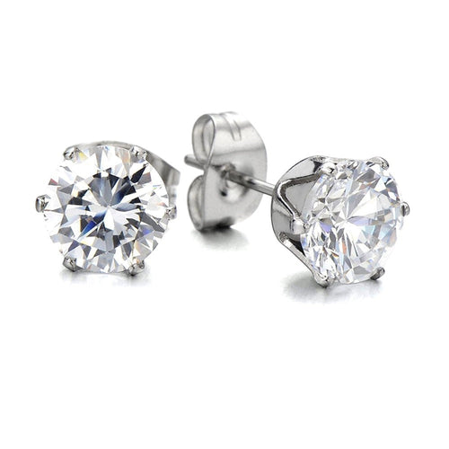 50th Birthday Cubic Zirconia Stud Earrings & Gold Balloons Mini Gift Hamper