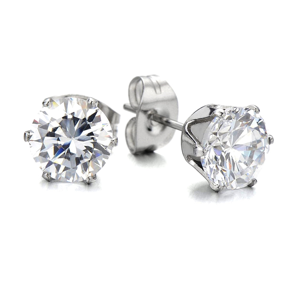 18th Birthday Cubic Zirconia Silver Earrings & Gold Balloons Mini Gift Hamper