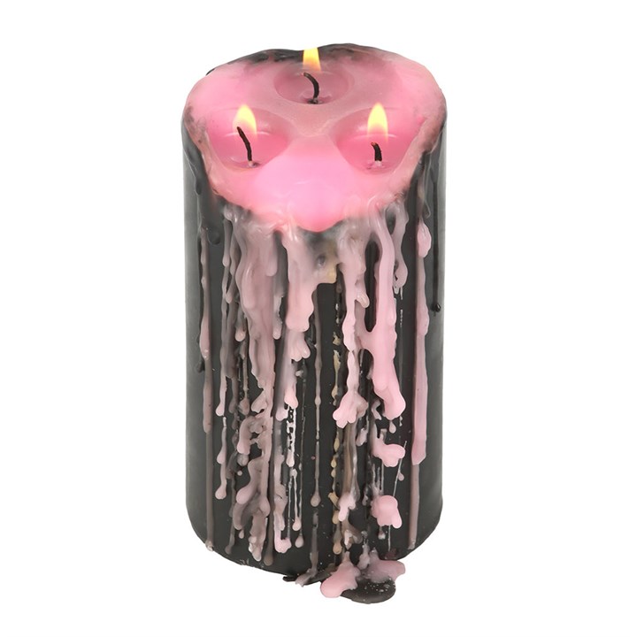 Large Pink Vampire Tears Pillar Candle - Candles - Inspired Creative Gifts