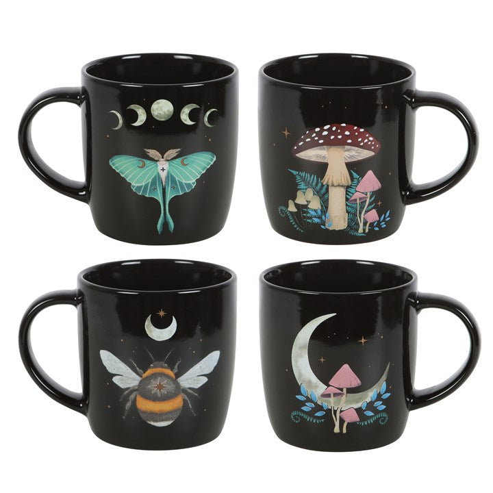 Set of 4 Dark Forest Mugs - Mugs - Inspired Creative Gifts