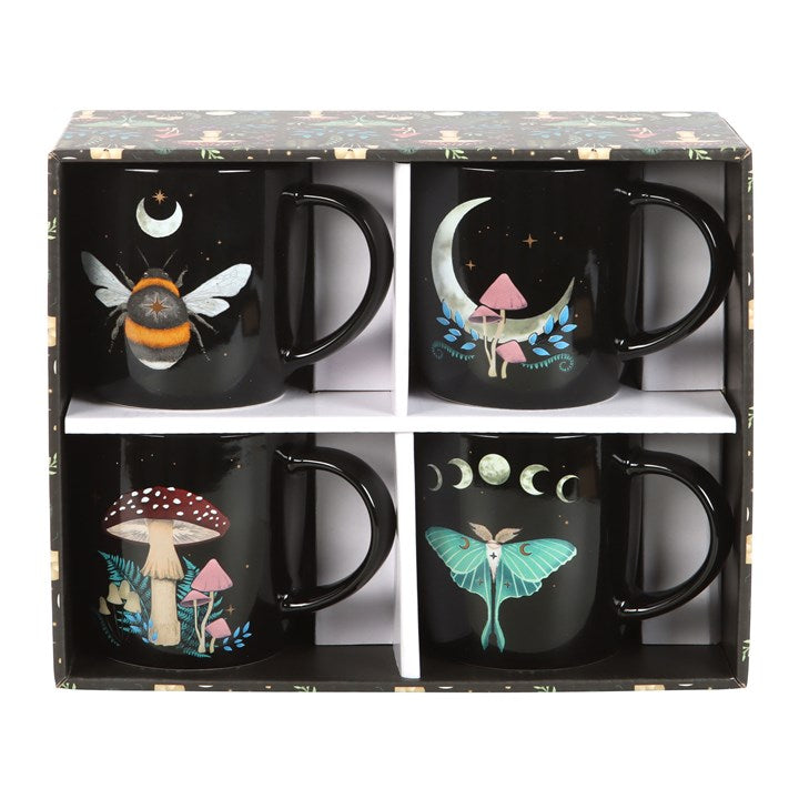 Set of 4 Dark Forest Mugs - Mugs - Inspired Creative Gifts